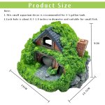 Dcoration d'aquarium, maison de hobbit, cachette betta, cachette de reptiles avec trou creux pour aquariums, ...