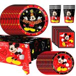 D�coration de f�te d'anniversaire, mickey mouse ensemble de vaisselle de f�te articles de table pour ...