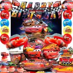 D�corations de f�te de lightning mcqueen d�corations anniversaire voitures, ensemble de vaisselle pour ...