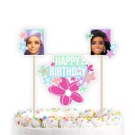 Dcoration gteau barbie sweet life 26x15cm pastel