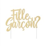 D�coration g�teau gender reveal or