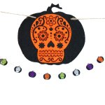 D�coration d'halloween - guirlande en feutrine - l. 200 cm