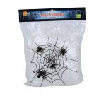 D�coration d'halloween - toile d'araign�e + 30 araign�es - noir