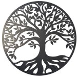 D�coration murale arbre de vie noir 25 cm