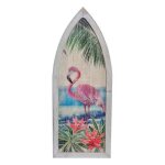 D�coration murale bois tropical flamenco