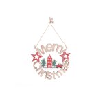 D�coration de no�l en bois � suspendre xmas tradi - beige