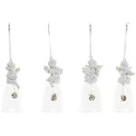 D�coration de no�l - dkd home decor - lot de 4 anges en r�sine et verre - 5 x 5 x 10, 5 cm - multicolore ...