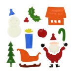 D�coration noel fen�tre gelly vitrostatique personnages