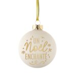 D�coration de sapin � suspendre blanche no�l enchant�