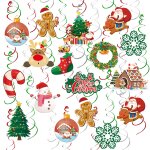 D�coration en spirale no�l d�coration suspendue sur le th�me du no�l adapt�e � la f�te du no�l 61pcs. ...