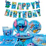 Decoration stitch anniversaire, ensemble de vaisselle de f�te stitch deco anniversaire vaisselle kit ...