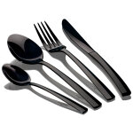 Deep black m�nag�re noir 24 - piece acier inox. finition polie, set de couverts 6 personnes noir - berlinger ...