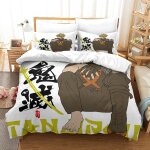 Demon slayer japanese manga hypoallerg��nique housses de couettes d imprim�� ensemble de literie avec ...