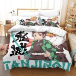 Demon slayer japanese manga hypoallerg��nique housses de couettes d imprim�� ensemble de literie avec ...