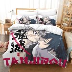 Demon slayer japanese manga hypoallerg��nique housses de couettes d imprim�� ensemble de literie avec ...