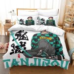 Demon slayer japanese manga pi��ces ensemble housse de couette d literie couette housse de couette ultra ...