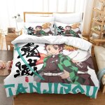 Demon slayer japanese manga pi��ces ensemble housse de couette d literie couette housse de couette ultra ...