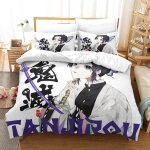 Demon slayer japanese manga pi��ces ensemble housse de couette d literie couette housse de couette ultra ...