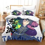 Demon slayer japanese manga pi��ces ensemble housse de couette d literie couette housse de couette ultra ...