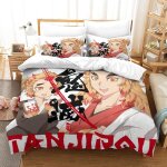 Demon slayer japanese manga pi��ces ensemble housse de couette d literie couette housse de couette ultra ...