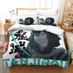 Demon slayer japanese manga pi��ces ensemble housse de couette d literie couette housse de couette ultra ...