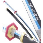 Demon slayer katana en bois lame en bois katana giyu tomioka epee kimetsu no yaiba sabre d�coration