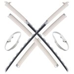 Demon slayer lot 2 katanas en bois inosuke hashibira epee kimetsu no yaiba sabre inosuke katana + ceinturon ...