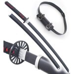 Demon slayer sabre en bois kamado tanjiro katana kimetsu no yaiba + ceinturon noir porte epee ceinture ...