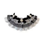 (dentelle noire et blanche)petit bavoir broderie triangle v�tements a la mode costume avec r�glable scraft ...