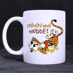 Dessin anim� dr�le calvin et hobbes tigre personnalis� morphing tasse a caf� tasse a th� 11 oz bureau ...