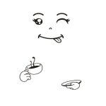 Dessin anim mignon rfrigrateur autocollant porte autocollant smiley visage amovible cratif salon ...