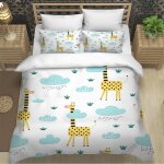 Dessin anim�� girafe housse de couette x imprim�� d animaux mignons parure de lit personnes ado fille ...