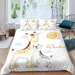 Dessin anim�� girafe housse de couette x imprim�� d animaux mignons parure de lit personnes ado fille ...