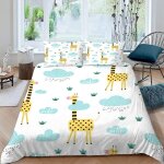 Dessin anim�� girafe housse de couette x imprim�� d animaux mignons parure de lit personnes ado fille ...