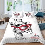 Dessin anim�� girafe housse de couette x imprim�� d animaux mignons parure de lit personnes ado fille ...