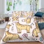 Dessin anim�� girafe housse de couette x imprim�� d animaux mignons parure de lit personnes ado fille ...