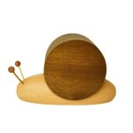 Dessin anim� escargot en bois massif sous - verre antid�rapant isolation thermique tasse tapis pour la ...