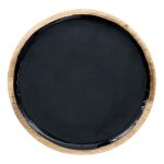 Dessous d'assiette en bois  black forest  35cm noir