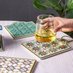 Dessous de plat en céramique marocain, antidérapant, thermo - isolant, tapis de tasse en liège, bol, ... Dessous de plat en céramique marocain, antidérapant, thermo - isolant, tapis de tasse en liège, bol, ...