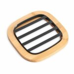 Dessous de plat dkd home decor 17 x 17 x 1 cm naturel noir acier