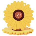 Dessous de plat en silicone tournesol pour plats chauds, sous - verres a boisson pour bol, cadeau de ... Dessous de plat en silicone tournesol pour plats chauds, sous - verres a boisson pour bol, cadeau de ...