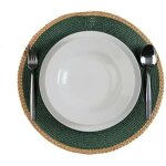 Dessous de plat - versa - jute polypropyl�ne - vert - 39, 5 x 39, 5 cm - multicolore
