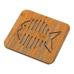Dessous de verre en bois motif dessin anim� - r�sistant a la chaleur, antid�rapant et durable - protection ...