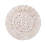 Dessous de verre tress en coton, fait a la main, en macram, coussin de tasse, antidrapant, style bohmien, ...