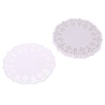 Dessous de verre en dentelle pour support de tasse de th�, 100 pi�ces, tapis en napperon, pad pour f�te ...