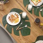 Dessous de verre en feuille de banane, tapis de table impermable, nappe de table, tasse, pot, support ...