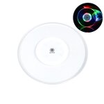 Dessous de verre rond en acrylique eclair par led, tapis de tasse de cocktail, lumineux impermable, ...