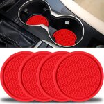 Dessous de verre de voiture, 4 porte - gobelets antid�rapants universels int�gr�s dans des sous - verres ...