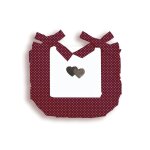 Dessus de chaise pur coton 40x40x3 cm love rouge, par soleil d'ocre