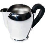 A di alessi bomb� pot a lait en acier inoxydable 18 / 10 avec poign�e en bak�lite